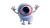 Cute Eyeball Character Vinyl Car Decal Sticker – Waterproof & UV-Resistant 2.72"