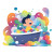 Happy Bath Time Vinyl Car Decal Sticker – Waterproof & UV-Resistant 3.4133333333333336"