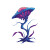 Cyber Mushroom Vinyl Car Decal Sticker – Waterproof & UV-Resistant 3.4133333333333336"