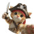 Pirate Kitten Selfie Vinyl Car Decal Sticker – Waterproof & UV-Resistant 3.4133333333333336"