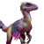 Iridescent Raptor Vinyl Car Decal Sticker – Waterproof & UV-Resistant 3.4133333333333336"