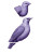 Violet Sketch Birds Vinyl Car Decal Sticker – Waterproof & UV-Resistant 3.4133333333333336"