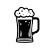 Minimalist Beer Icon Vinyl Car Decal Sticker – Waterproof & UV-Resistant 6.826666666666667"