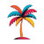 Palm Tree Art V2 Vinyl Car Decal Sticker – Waterproof & UV-Resistant 3.4133333333333336"