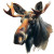 Moose Drawing Vinyl Car Decal Sticker – Waterproof & UV-Resistant 6.826666666666667"