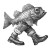 Fish With Legs Vinyl Car Decal Sticker – Waterproof & UV-Resistant 3.4133333333333336"