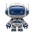 Chibi Robot Vinyl Vinyl Car Decal Sticker – Waterproof & UV-Resistant 6.826666666666667"