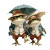 Cute Frogs Umbrellas Vinyl Car Decal Sticker – Waterproof & UV-Resistant 6.826666666666667"