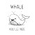 Whale Hello There Vinyl Car Decal Sticker – Waterproof & UV-Resistant 3.4133333333333336"