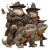 Desert Dwarves Gunslingers Vinyl Car Decal Sticker – Waterproof & UV-Resistant 3.4133333333333336"