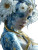 Ethereal Blue Marble Figure Vinyl Car Decal Sticker – Waterproof & UV-Resistant 8.213333333333333"