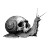 Surreal Skull Snail Vinyl Car Decal Sticker – Waterproof & UV-Resistant 3.4133333333333336"