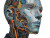 Expressive Humanoid Robot Vinyl Car Decal Sticker – Waterproof & UV-Resistant 6.1866666666666665"