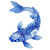 Chinoiserie Koi Fish Vinyl Car Decal Sticker – Waterproof & UV-Resistant 6.826666666666667"