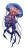Ai Glowing Jellyfish Vinyl Car Decal Sticker – Waterproof & UV-Resistant 5.12"