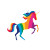 Rainbow Unicorn Logo Vinyl Car Decal Sticker – Waterproof & UV-Resistant 3.4133333333333336"