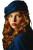 Parisian Redhead Vinyl Car Decal Sticker – Waterproof & UV-Resistant 8.96"