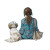 Woman And Shih Tzu Vinyl Car Decal Sticker – Waterproof & UV-Resistant 3.4133333333333336"