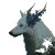 White Wolf Horn Vinyl Car Decal Sticker – Waterproof & UV-Resistant 3.4133333333333336"