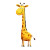 Cartoon Giraffe V5 Vinyl Car Decal Sticker – Waterproof & UV-Resistant 3.4133333333333336"
