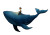 Boy On Blue Whale V3 Vinyl Car Decal Sticker – Waterproof & UV-Resistant 3.0933333333333333"