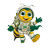 Astronaut Bee Mascot Vinyl Car Decal Sticker – Waterproof & UV-Resistant 3.4133333333333336"