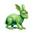 Magical Green Rabbit Vinyl Car Decal Sticker – Waterproof & UV-Resistant 6.826666666666667"