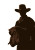 Silhouette Cowboy Bounty Vinyl Car Decal Sticker – Waterproof & UV-Resistant 4.32"