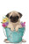 Pug Welcome Flag Vinyl Car Decal Sticker – Waterproof & UV-Resistant 4.4
