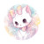 Pastel Chibi Cat Vinyl Car Decal Sticker – Waterproof & UV-Resistant 3.4133333333333336"