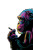 Chimpanzee Smoking Pot Vinyl Car Decal Sticker – Waterproof & UV-Resistant 4.4