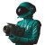 Retro-Futuristic Photographer V2 Vinyl Car Decal Sticker – Waterproof & UV-Resistant 3.4133333333333336"