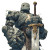 Celestial Golem Warrior Vinyl Car Decal Sticker – Waterproof & UV-Resistant 6.826666666666667"