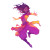 Lightning Elf Acrobat Vinyl Car Decal Sticker – Waterproof & UV-Resistant 6.826666666666667"