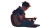 Guitarist At Sunset V2 Vinyl Car Decal Sticker – Waterproof & UV-Resistant 2.72"