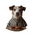 Striped Dog Eating Vinyl Car Decal Sticker – Waterproof & UV-Resistant 6.826666666666667"