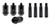 Black Bullet Style Lug Nut Set | 7/16x20 Thread | 1.53 Inch Length | Forged Steel | Set Of 4