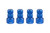 Blue Billet Aluminum Valve Stem Caps | Made in USA | Set of 4 with Knurled Finger Grip