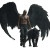 Winged Warrior In Hell Vinyl Car Decal Sticker – Waterproof & UV-Resistant 3.4133333333333336"