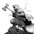 Warrior Bear Shouting Vinyl Car Decal Sticker – Waterproof & UV-Resistant 3.4133333333333336"