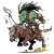 Green Orc Rider V2 Vinyl Car Decal Sticker – Waterproof & UV-Resistant 3.4133333333333336"