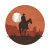 Lone Cowboy Sunset V3 Vinyl Car Decal Sticker – Waterproof & UV-Resistant 3.4133333333333336"