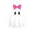 Cute Ghost Bow Vinyl Car Decal Sticker – Waterproof & UV-Resistant 6.826666666666667"