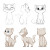 Kitten Character Design Vinyl Car Decal Sticker – Waterproof & UV-Resistant 3.4133333333333336"