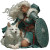 Elf Cleric Kneeling V2 Vinyl Car Decal Sticker – Waterproof & UV-Resistant 3.4133333333333336"