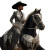 Stylish Black Cowgirl V3 Vinyl Car Decal Sticker – Waterproof & UV-Resistant 3.4133333333333336"