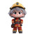 Cute Firefighter Girl Vinyl Car Decal Sticker – Waterproof & UV-Resistant 3.4133333333333336"