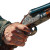 Gripping Shotgun Hand Vinyl Car Decal Sticker – Waterproof & UV-Resistant 3.4133333333333336"