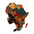 African Cultural Logo Vinyl Car Decal Sticker – Waterproof & UV-Resistant 3.4133333333333336"