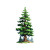 8-Bit Pine Tree Vinyl Car Decal Sticker – Waterproof & UV-Resistant 6.826666666666667"